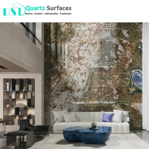 Luxury Modern Brown & Gold Sintered Stone Tiles Wall Slab Sintered Stone Ceramic Tiles For Countertop Dining Table Wall Basin - Image 5