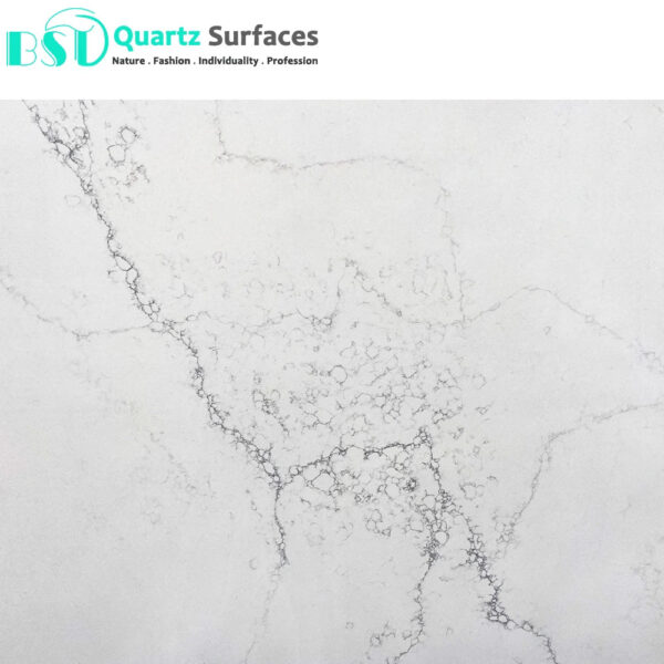 Calacatta White Quartz Slabs Faux Marble Stone For Kitchen Countertop Table Top Vanity Top - Image 2