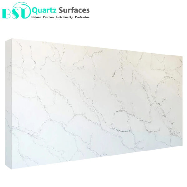 Island Top With Calacatta White & Grey Quartz Slab for Kitchen Countertop Slab Calcutta Quartz Stone For Kitchen Counter Top - Image 2