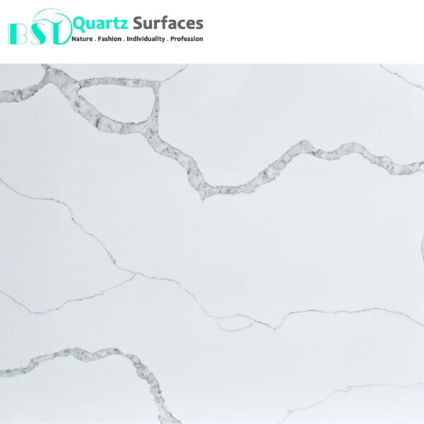 Calacatta Nuvo Quartz Slab with 93% Natural Quartz Raw Materials Nuvo Losas de Cuarzo Shower Surrounds Full Quartz - Image 2