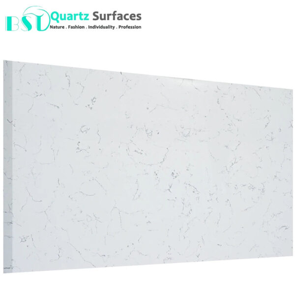 White Carrera Marble Looking Artificial Quartz Stone Slabs with per Square Meter Price - Image 4