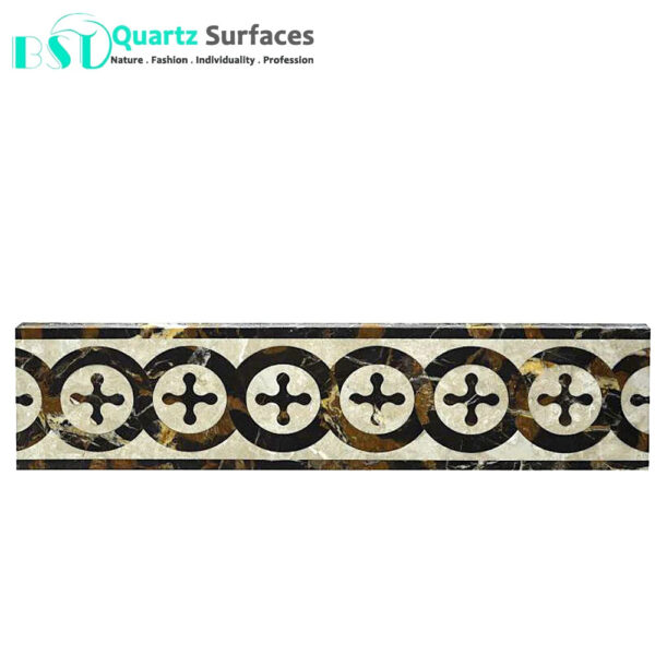 New Design Flower Pattern Marble Border for Flooring Flower Mosaic Personalised Background Wall Balcony Washroom Tiles