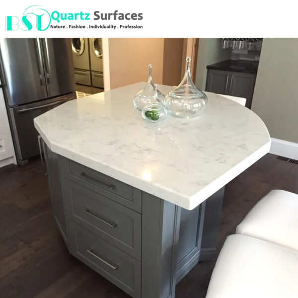Hot Sale Decorative Engineered Calacatta White Polished Surface Bookmarked Artificial Natural Marble Stone Countertop Slabs