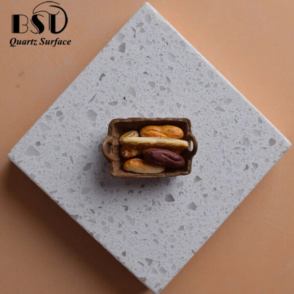 White Sand Quartz Stone With Chips,Artificial Quartz Stone High Quality Hotel Sintered Wall Countertop - Image 3