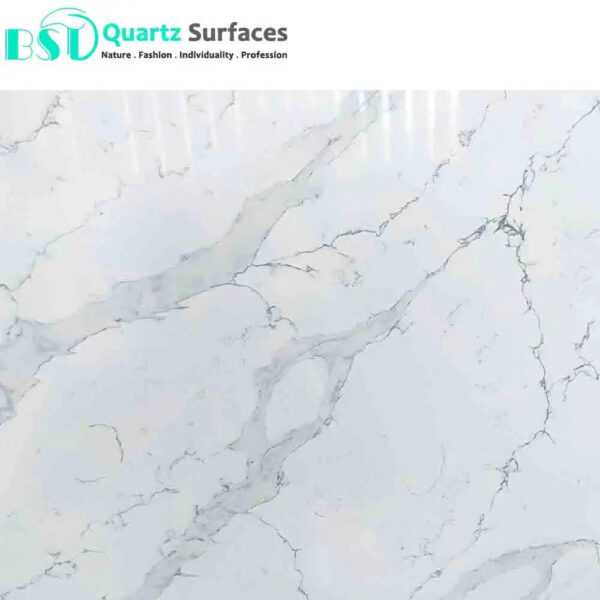 Calacatta Statuario Quartz Stone Foshan Manufacturer Quartz Stone Countertops Slabs - Image 4