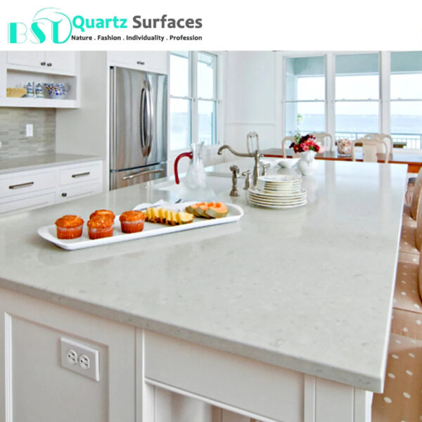 White Carrara White Artificial Marble Plate Artificial Stone Quartz Stone Table Quartz Slab - Image 2