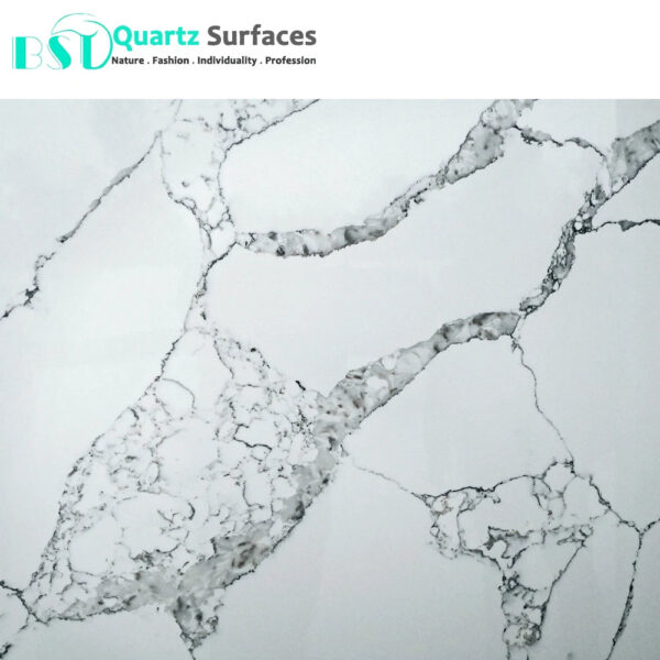 Slab for Countertops Made Quartz Stone Calacatta Man Modern Tiles for Villa Exterior Interior Wall Decoration 7 Mohs BST <0.1mm - Image 2