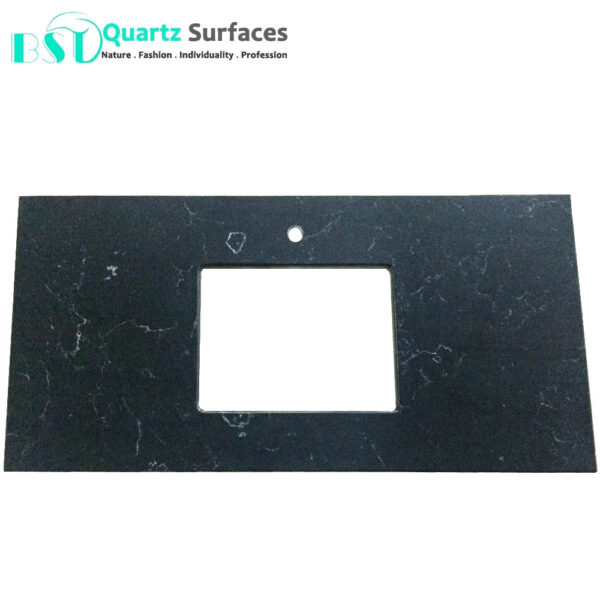 New Product Carrera Black Artificial Quartz Stone Wholesale Quartz Slabs White Calacatta Polished For Kitchen Countertop - Image 4