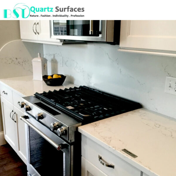 3cm Big Slab Surface Polished White Calacatta Wholesale Artificial Quartz Stone Countertop Quartz Slab Price - Image 5