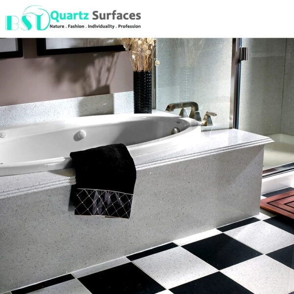 White Star Artificial Quartz Stone for Floor Tile Artificial Quartz Countertops Slabs Porcelain Ceramic With Size Customized