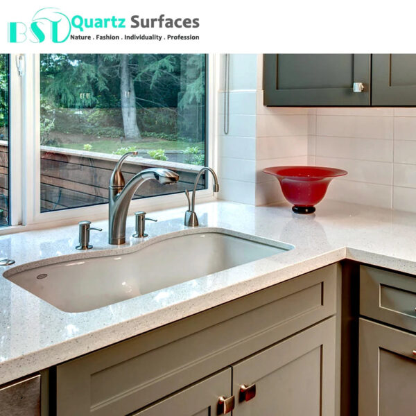 Unique and Special White Star White Quartz Slabs Artificial Stone Slabs Sintered Stone Wholesale for Kitchen - Image 4