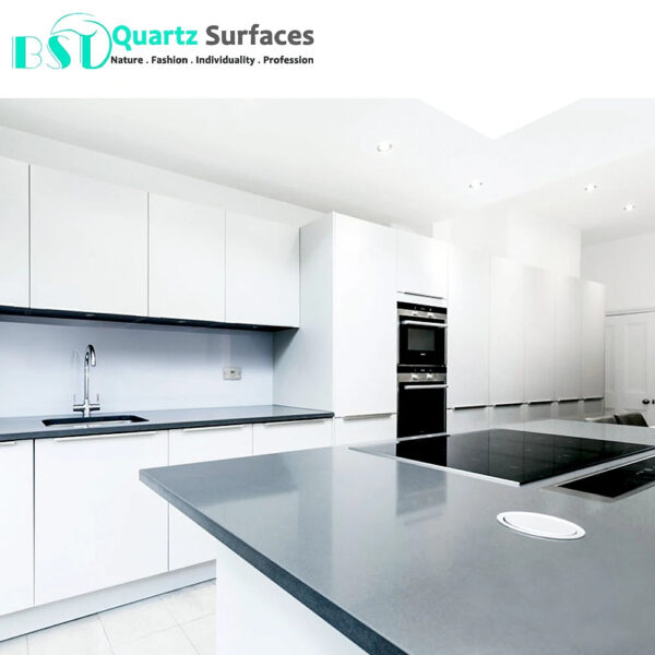 Wholesale grey sparkle crystal white quartz slab countertop white galaxy quartz stone black sparkle crystal quartz slab - Image 3