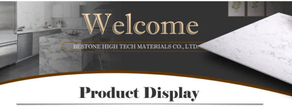 Peach Red Granite Look Artificial Quartz Stone For Kitchen Countertop Wall - Image 4