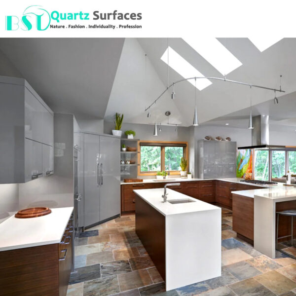 12mm 15mm 20mm 30mm Thickness Chinese Wholesale White Quartz Stone Artificial Calacatta Quartz Stone For Kitchen Countertops - Image 4