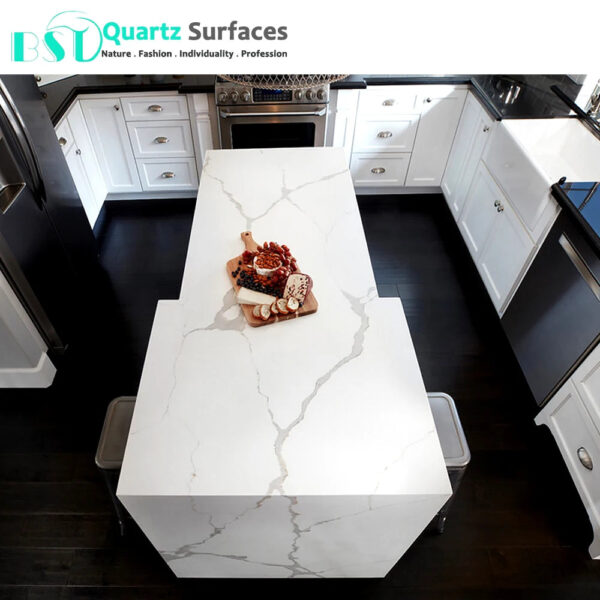 Mable Imitation Calacatta Gold Quartz Stone High Quality Hotel Sintered Wall Countertops Artificial Quartz Slabs Sintered Stone - Image 5