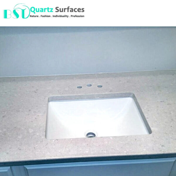 Island Top With Grey Quartz Factory Gate Prices Marble Looking Quartz Stone Kitchen Island tops Big Slab - Image 5