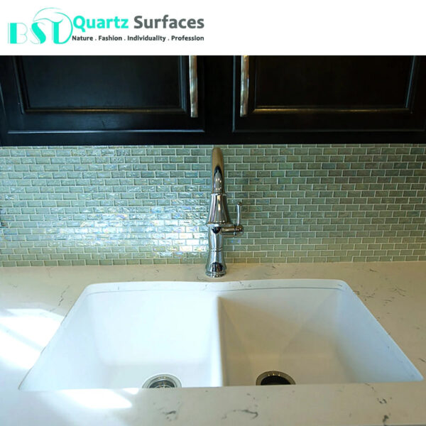 Crystal White Color Quartz Stone with Grey Vein  Natural Stone Look Marble Full Polished Glazed Matte Big Slab Sintered Stone - Image 5