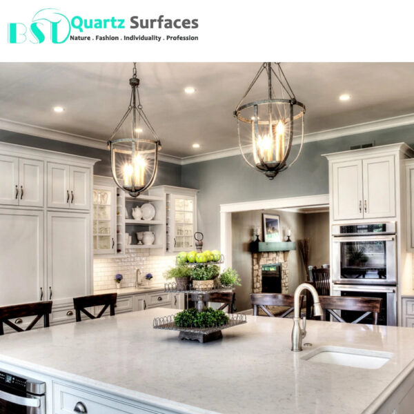 White Carrera Marble Looking Artificial Quartz Stone Slabs with per Square Meter Price - Image 3