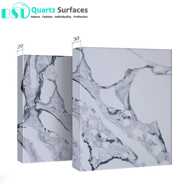 Slab for Countertops Made Quartz Stone Calacatta Man Modern Tiles for Villa Exterior Interior Wall Decoration 7 Mohs BST <0.1mm - Image 6