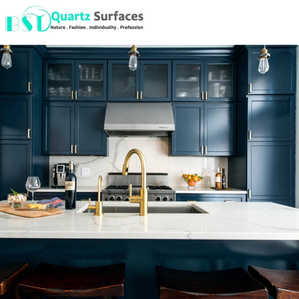 Wholesale Customized High Quality Thailand White Quartz Stone Slab for Kitchen Countertop - Image 4