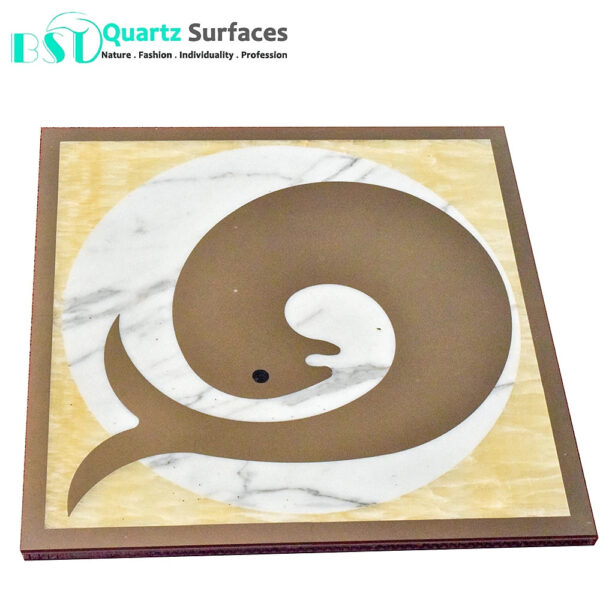 Customized Design Flower Pattern Mosaic Marble Tiles Ground Flooring For Corridor Marble Mosaic Tile with Flower Designs - Image 2