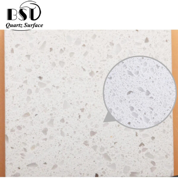 White Sand Quartz Stone With Chips,Artificial Quartz Stone High Quality Hotel Sintered Wall Countertop - Image 5
