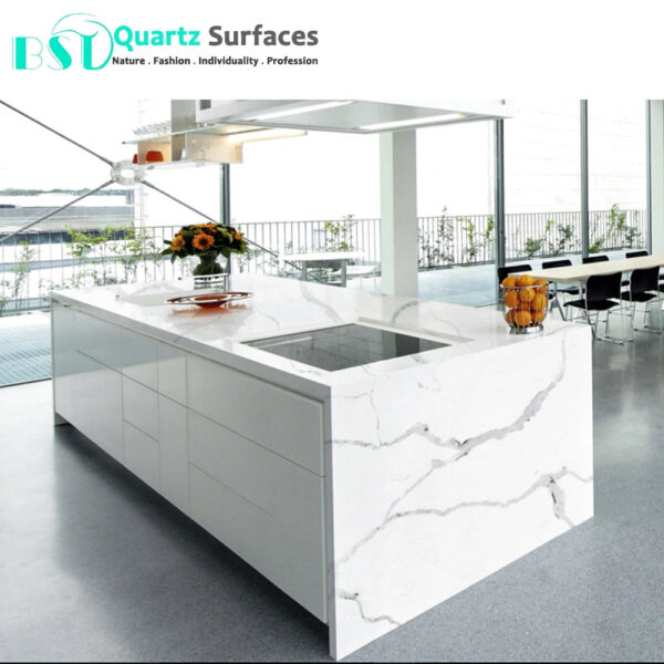 Wholesale Customized High Quality Thailand White Quartz Stone Slab for Kitchen Countertop