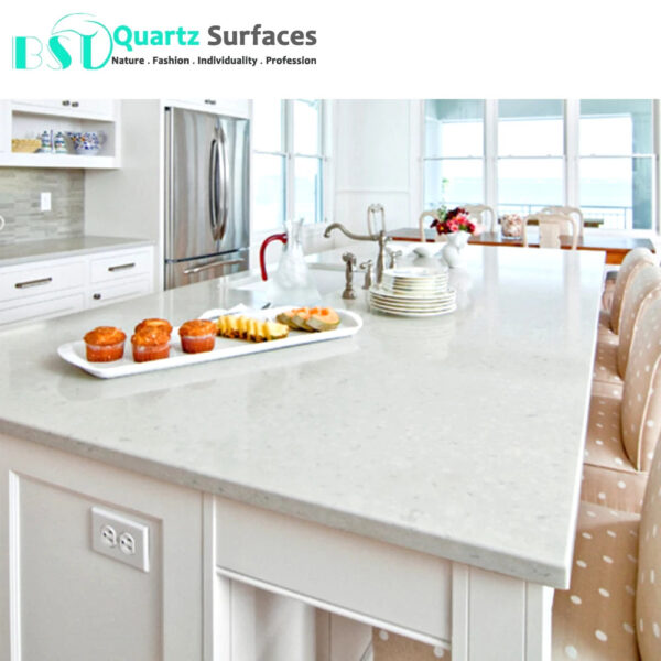 New Vein Collection Milk Shake Marble-looking Quartz Stone for Countertop - Image 5