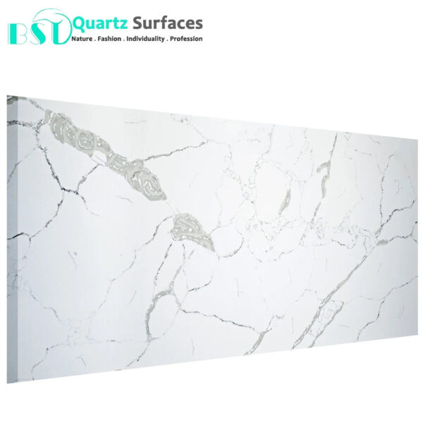 6.5mm Thin Calacatta Artificial Quartz Fish Belly White Tile for Living Room and Bedroom Artificial Stone Shower Wall Panel - Image 3