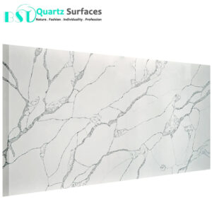 Slab for Countertops Made Quartz Stone Calacatta Man Modern Tiles for Villa Exterior Interior Wall Decoration 7 Mohs BST <0.1mm