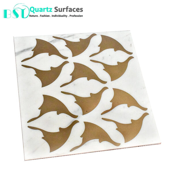 Customized Design Flower Pattern Mosaic Marble Tiles Ground Flooring For Corridor Marble Mosaic Tile with Flower Designs - Image 5