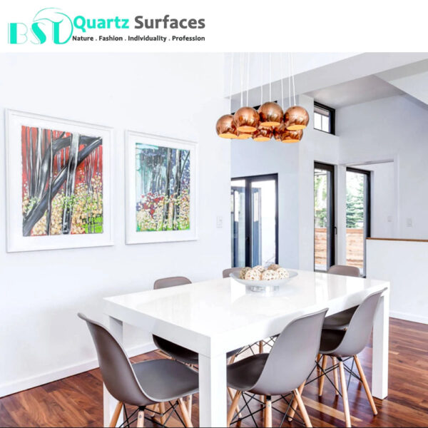 Artificial Super White Quartz Stone with 93% Natural Quartz Material Countertop Calacatta Engineered Quartz Stone Slab - Image 5