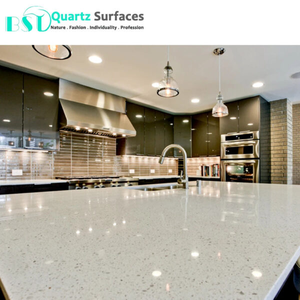White Sand Quartz Stone for Restaurant Table Top Marble Porcelain Sintered Stone Slab Tile - Image 5