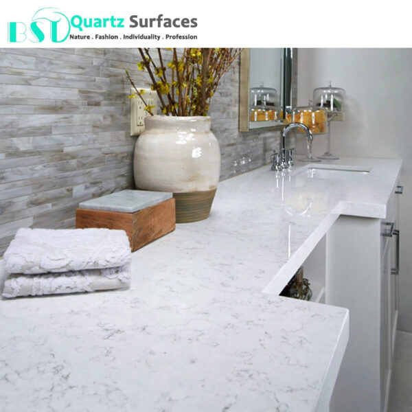 Hot Sale Decorative Engineered Calacatta White Polished Surface Bookmarked Artificial Natural Marble Stone Countertop Slabs - Image 4