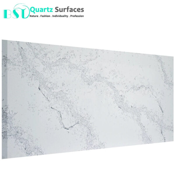Hot sale Calacatta new design artificial quartz stone factory producing slab and cut to size top/tile countertop - Image 2