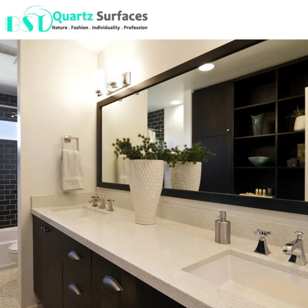 White Star Artificial Quartz Stone for Floor Tile Artificial Quartz Countertops Slabs Porcelain Ceramic With Size Customized - Image 2