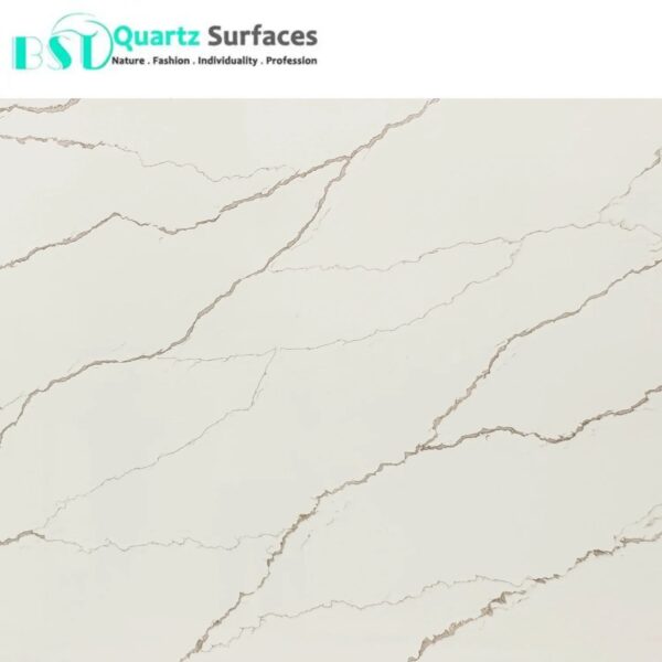 Arctic Storm Calacatta Quartz Stone For Kitchen Countertops  White Background Color Quartz Stone Slabs - Image 3