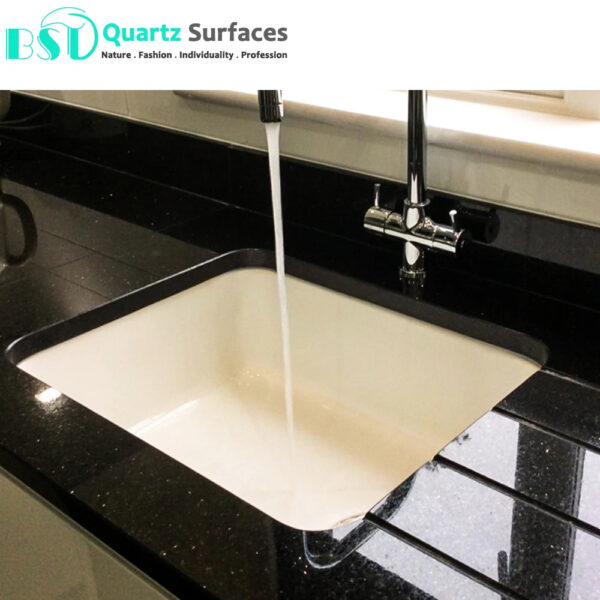 Artificial Quartz Stone Slab Home Decorative Kitchen Black Quartz Marble Countertop - Image 5