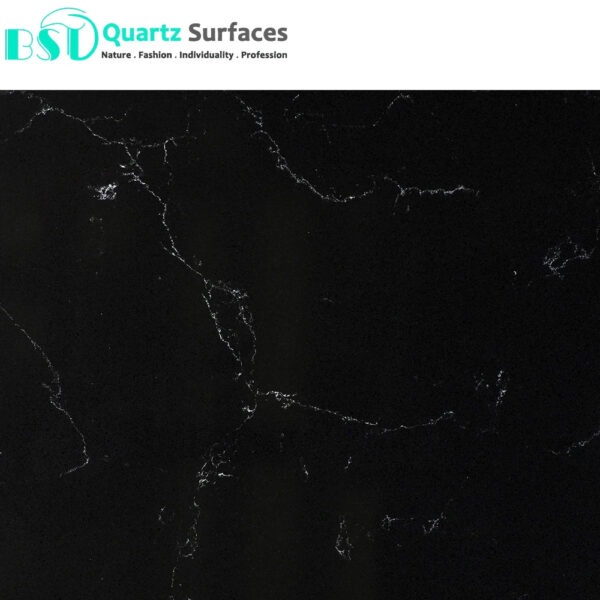 Slab Quartz Powder Carrara Quartz Modern 7 Mohs BST 93% Natural Stunning Matt Black More Than 5 Years Big Slab Veined Collection - Image 3