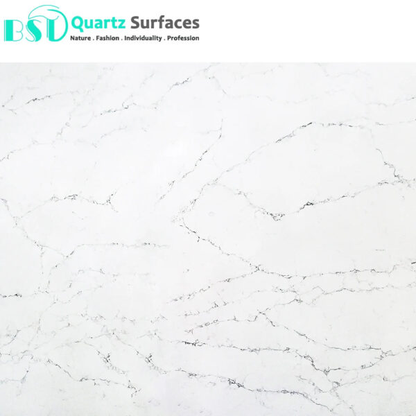 White Attica - Quartz Stone Marble Top for Kitchen Island Top Manufacturer Brownish Quartz Stone Slab for Countertops - Image 4