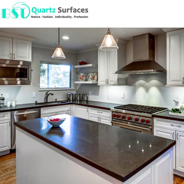 Rapid Delivery Marble Look Grey Base Color Artificial Quartz Stone Slab for Countertop - Image 6
