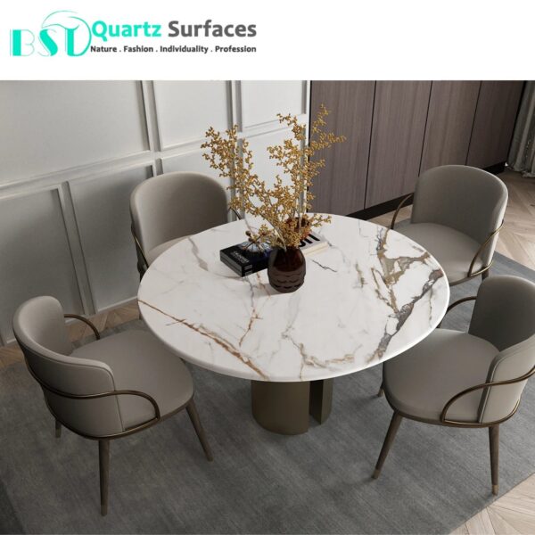 Minimalist White Sintered Stone Tiles Wall Slab Sintered Stone Ceramic Tiles For Countertop Dining Table Wall Basin Floor - Image 4