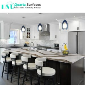 New Look Calacatta Skara Quartz Stone Slabs of Artificial - Quartz Slab Calacatta New Design