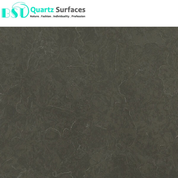 Rapid Delivery Marble Look Grey Base Color Artificial Quartz Stone Slab for Countertop - Image 4