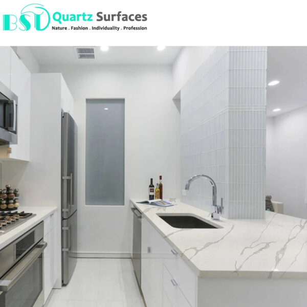 Quartz Stone That Look Like Natural Marble for Bathroom Vanity Tops - Image 4