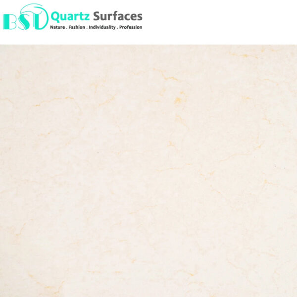 New Look Cream Carrara Manufacturer Brownish Quartz Stone Slab with Golden Veins for Countertops Available Quickly - Image 5