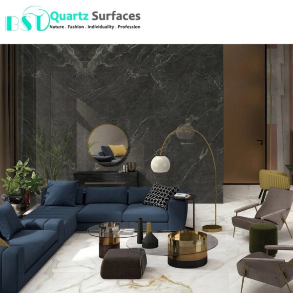 Polished Porcelain Flooring Tiles Interior 60x60cm Europe Modern Full Body Tiles Hotel Interior Wall BST Wooden Pallet Granular
