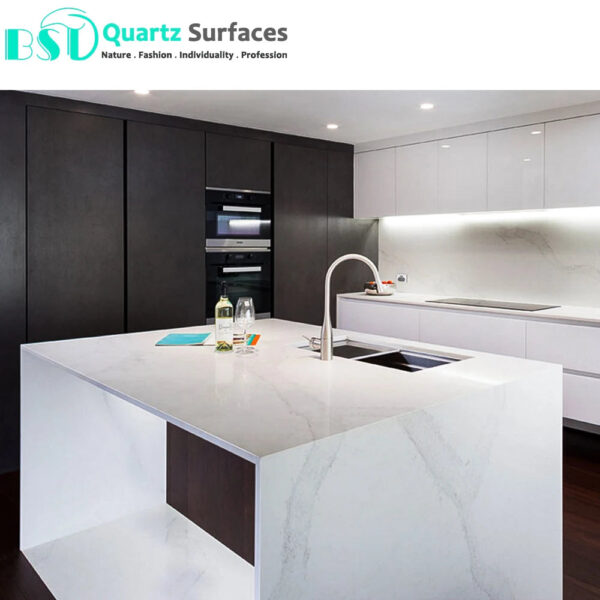 Super White Quartz Stone/Quartz Slab Engineered Polished Statuario Quartz Slab for Countertop - Image 4
