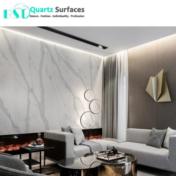 New Look Calacatta Classic- Quartz Slab Calacatta New Design - Image 2