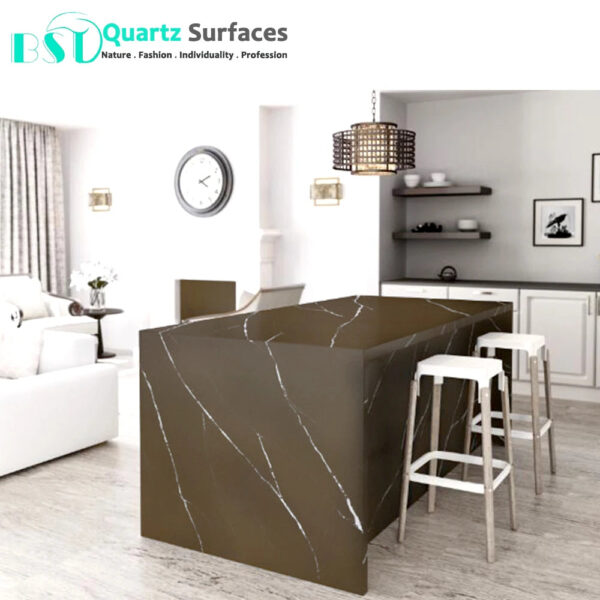 Light Brown Quartz Stone Countertop - Image 6